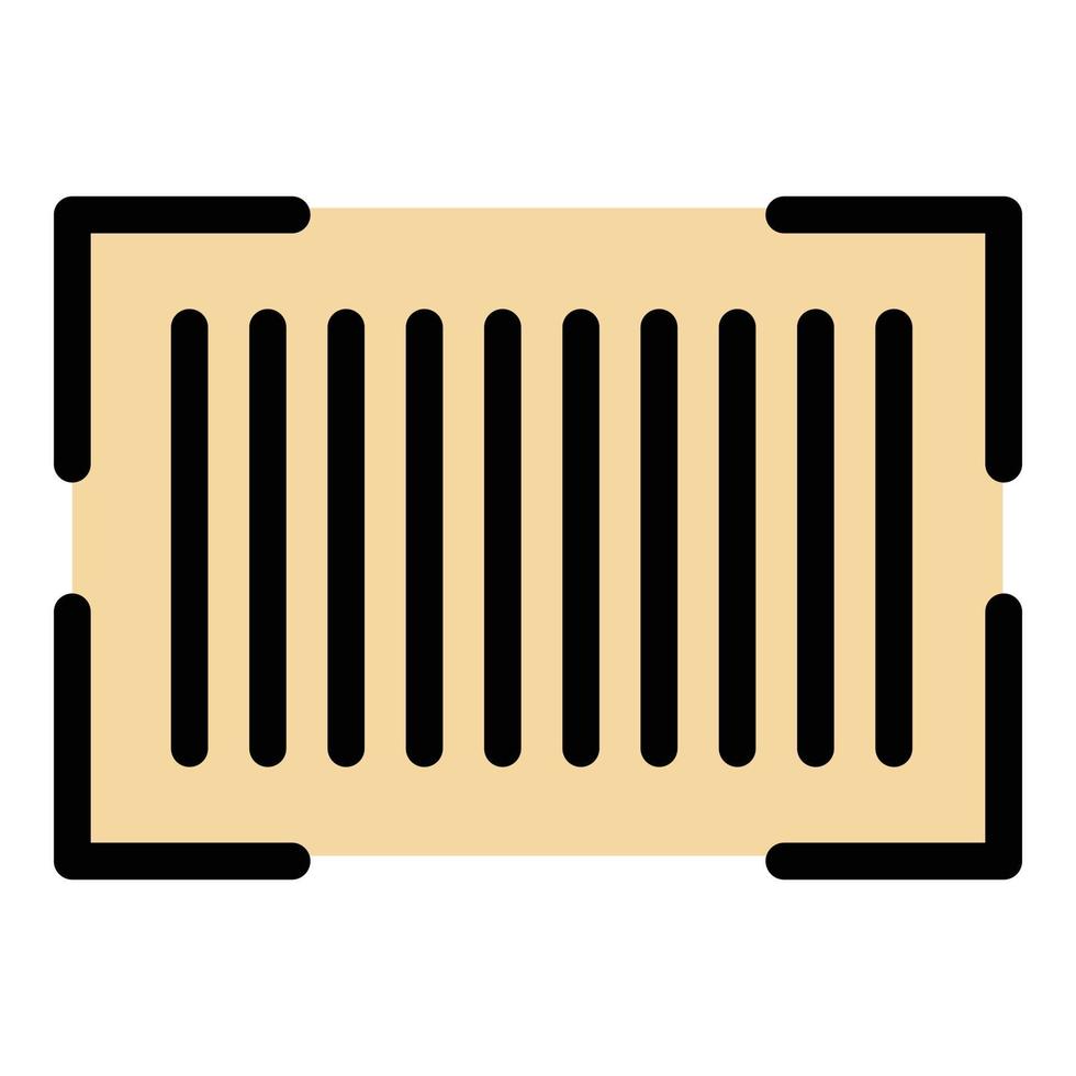 Barcode-Symbol Farbumrissvektor scannen vektor