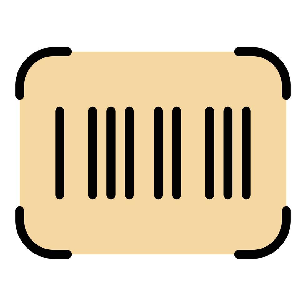 Barcode-Symbol Farbumrissvektor vektor