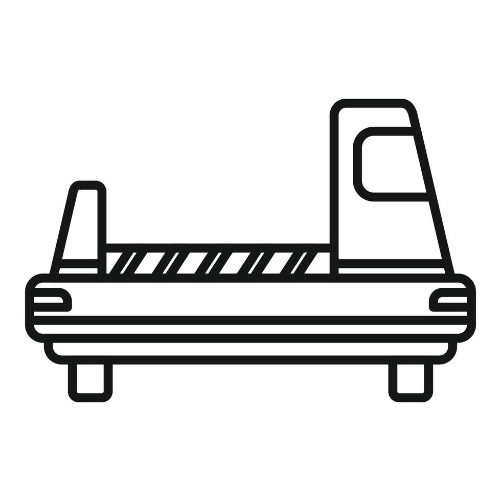 Symbol Umrissvektor für Flughafentaschenmaschinen. Bodenunterstützung vektor