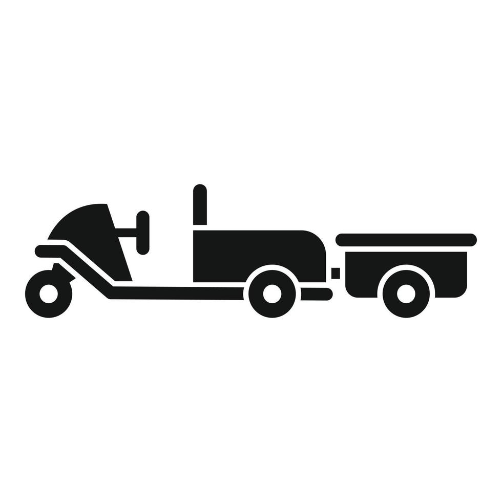 Cargo-Auto-Symbol einfacher Vektor. Flughafenunterstützung vektor
