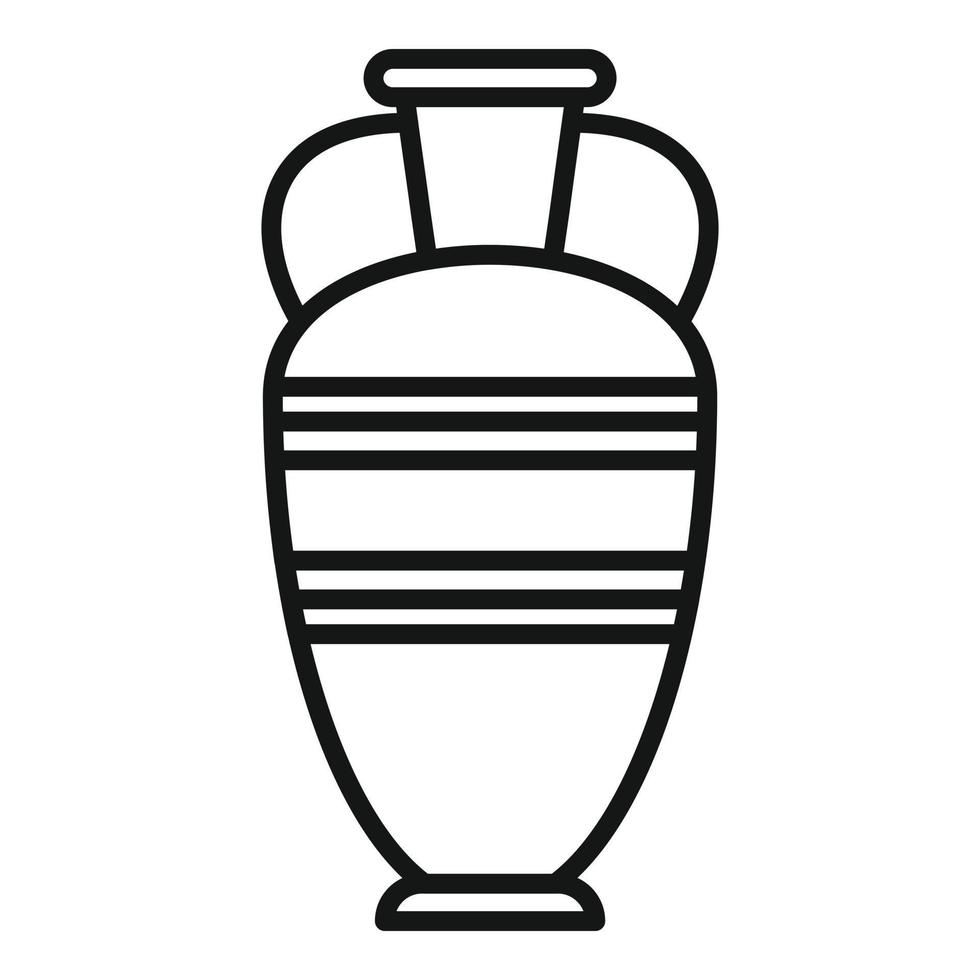 Rom Amphore Symbol Umrissvektor. antike Vase vektor