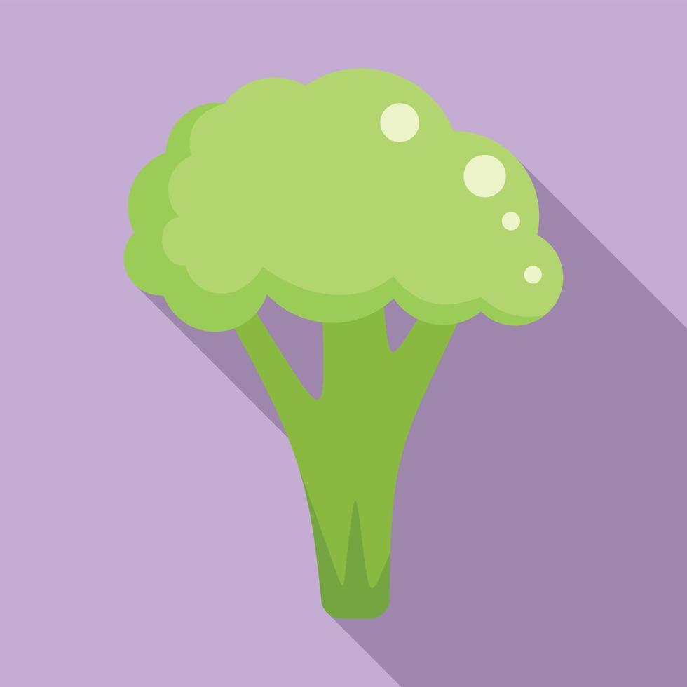 vegan brocoli ikon platt vektor. vegetabiliska kål vektor