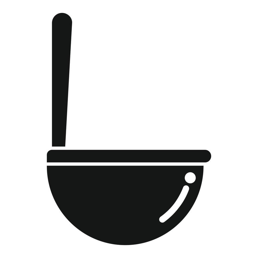 Symbol für offene Toilette einfacher Vektor. WC Toilette vektor