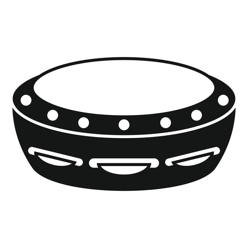 musikalisk tamburin ikon enkel vektor. musik samba vektor