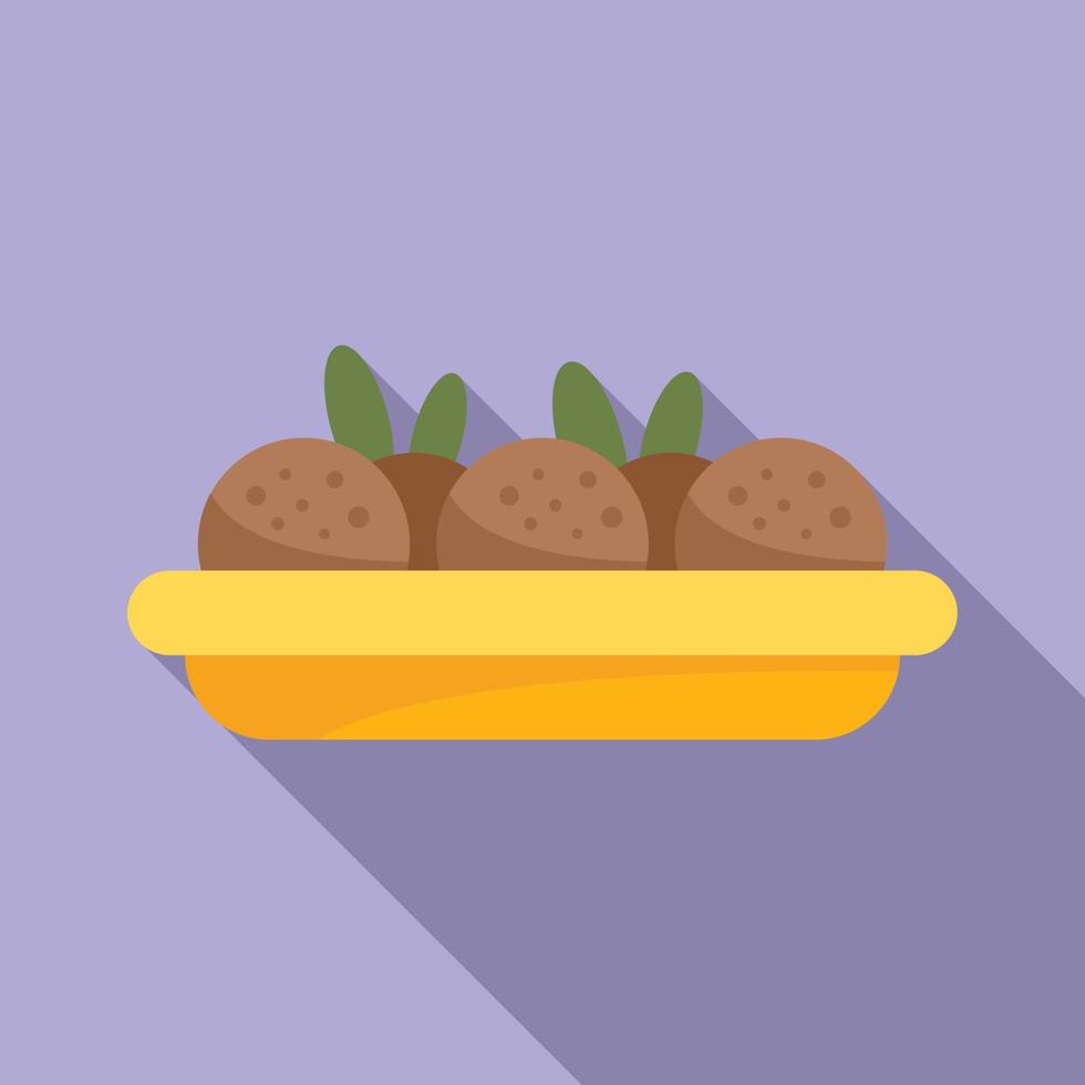 Falafel-Symbol flachen Vektor kochen. frische Ernährung