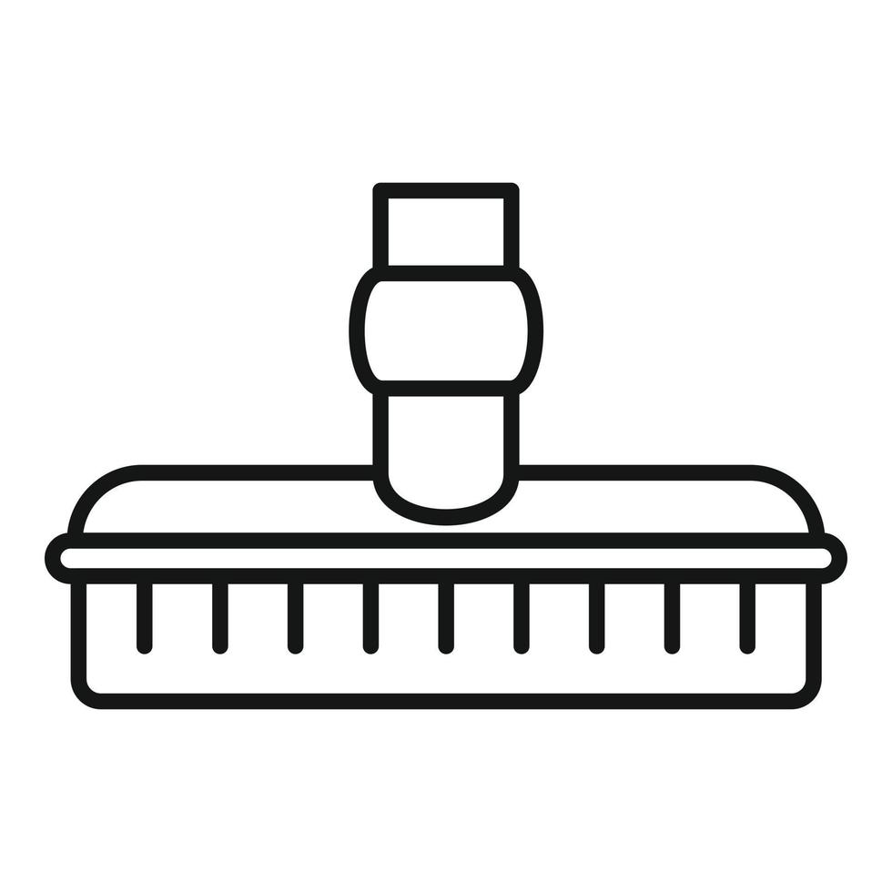 Bürstenpool-Reinigungssymbol-Umrissvektor. Wasserausrüstung vektor