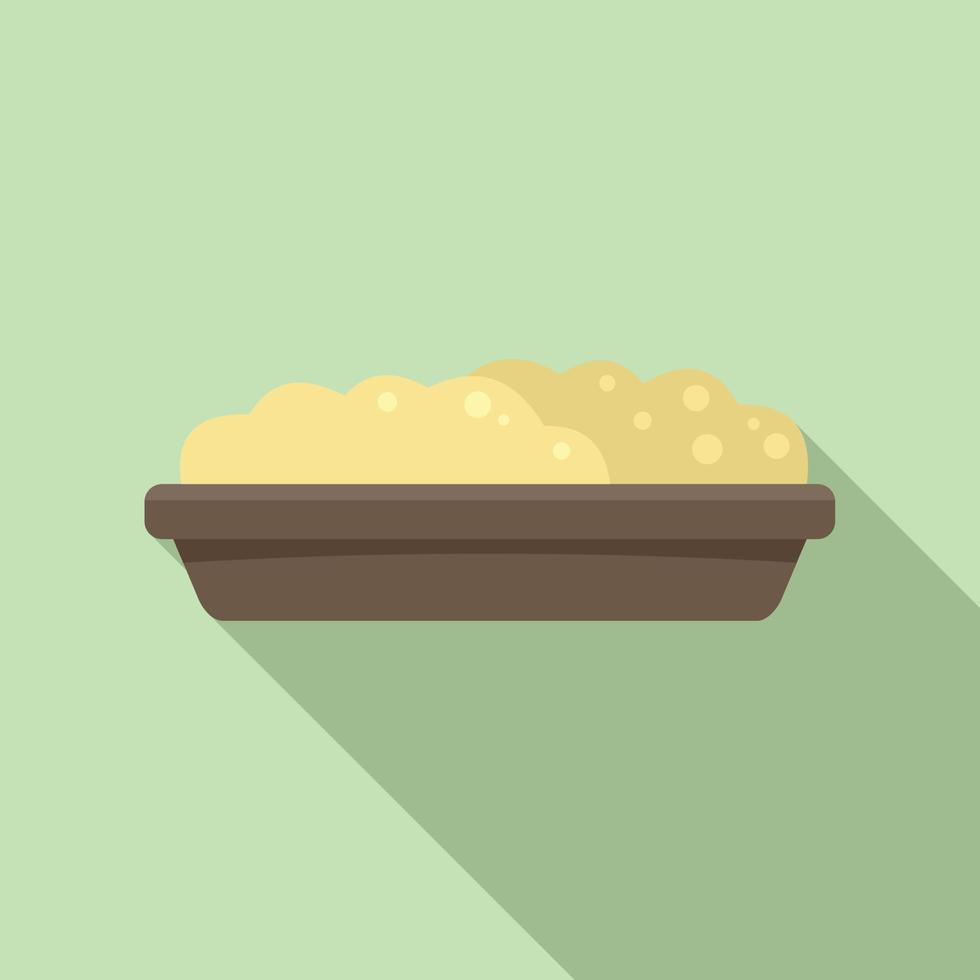 Kartoffelpüree Butter Symbol flachbild Vektor. Gericht essen vektor