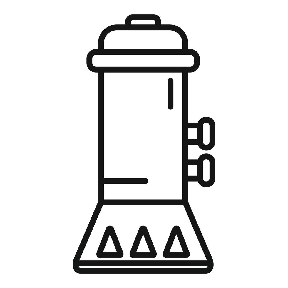 Wartungspool-Pumpensymbol-Umrissvektor vektor