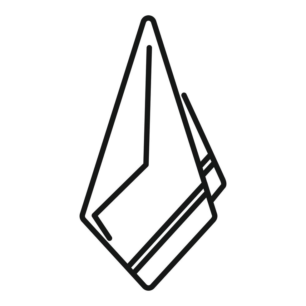 Taschentuch-Symbol Umrissvektor. Serviettentuch vektor