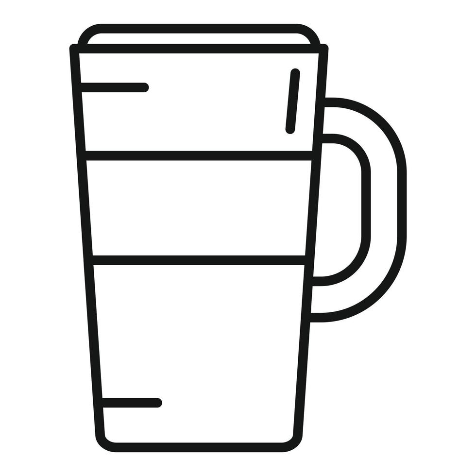 Umrissvektor für Morgenlatte-Symbol. Kaffeetasse vektor