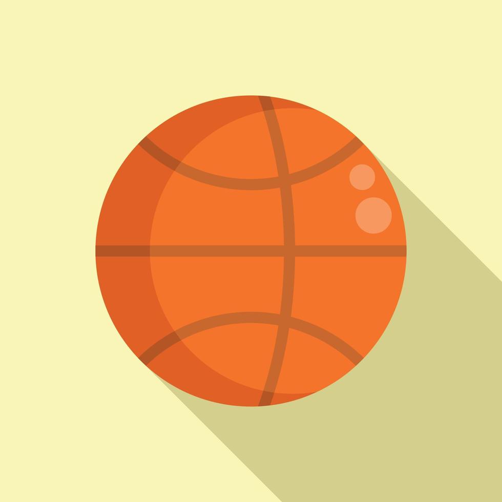 basketboll boll ikon platt vektor. aktiva kondition vektor