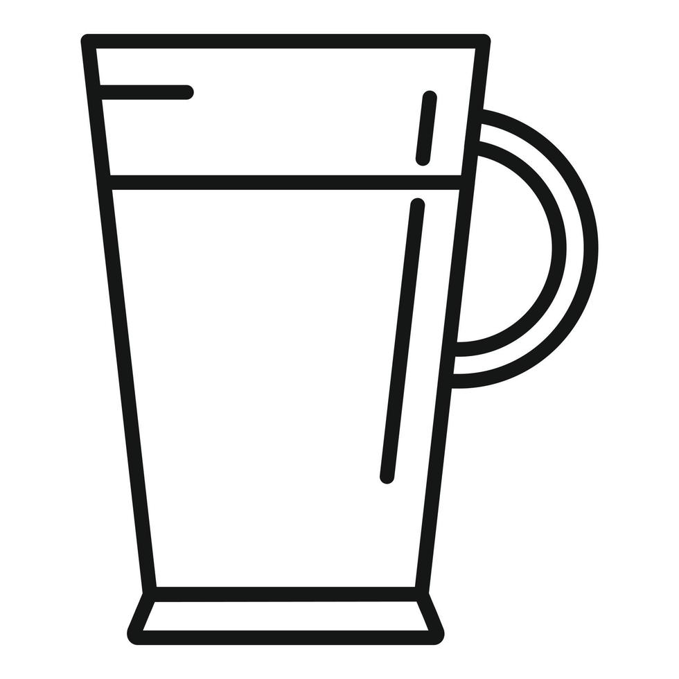 Symbol Umrissvektor für Gewürzkaffee. Glas Kaffee vektor