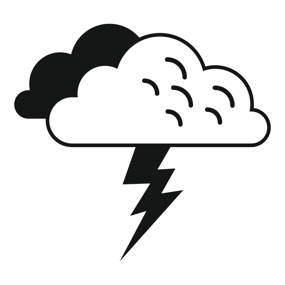 storm moln ikon enkel vektor. meteo regnig vektor