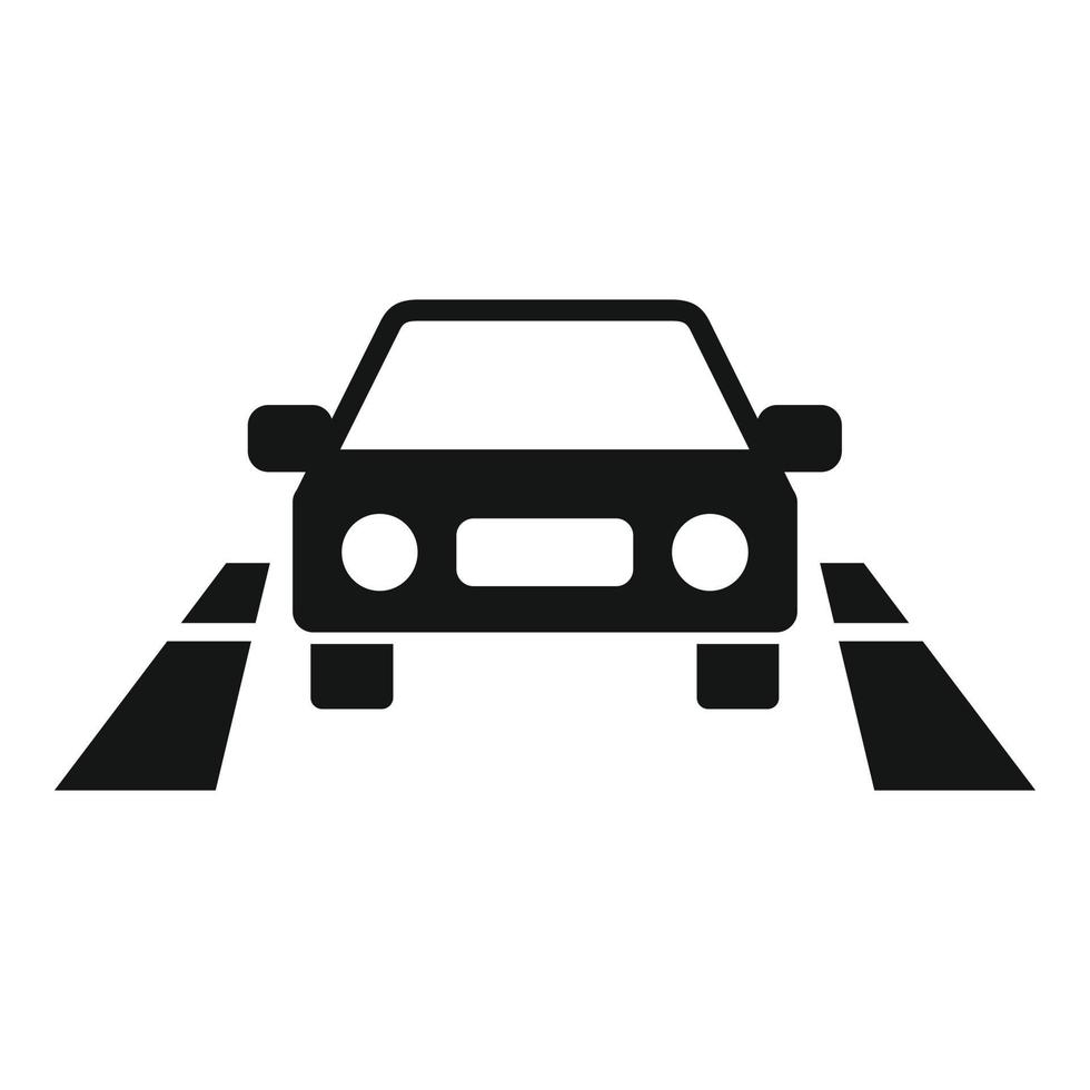 Auto Straßensymbol einfachen Vektor. Fahrzeugservice vektor