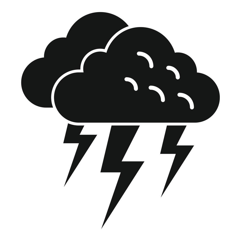 Sommersturm-Symbol einfacher Vektor. Regenwolke vektor