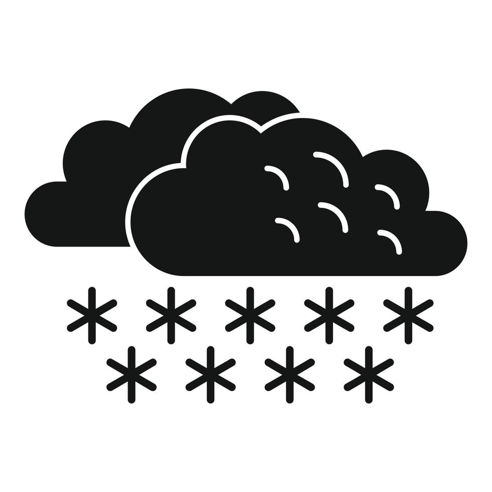 Schneien Wolkensymbol einfachen Vektor. Regenvorhersage vektor