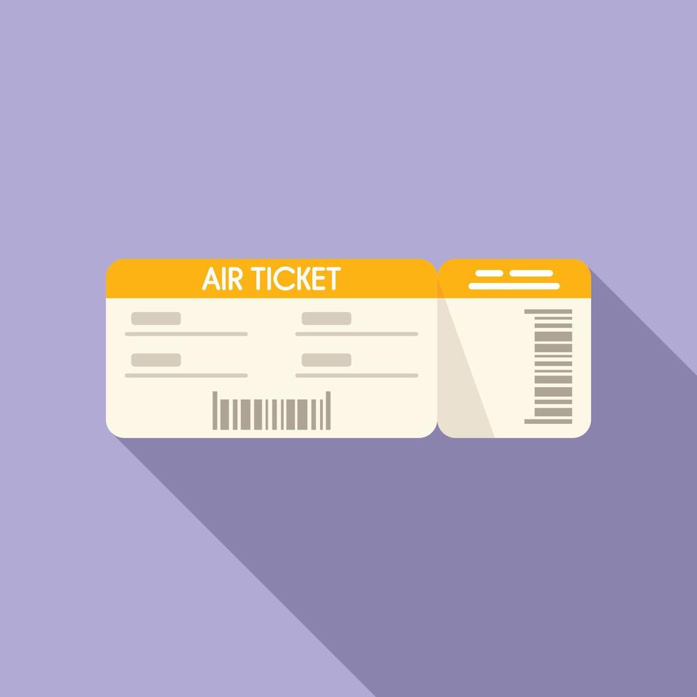 Vorlage Flugticket Symbol flacher Vektor. Flugreise vektor