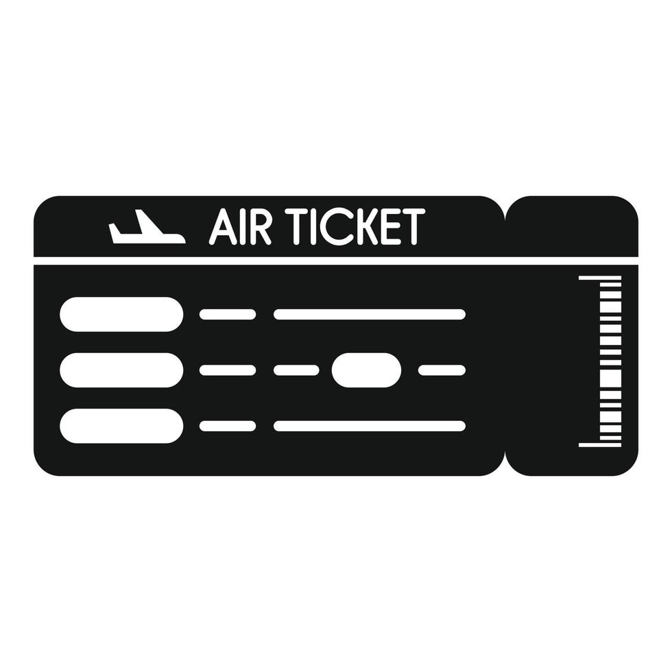 Ticket-Symbol einfacher Vektor. Flugpass vektor