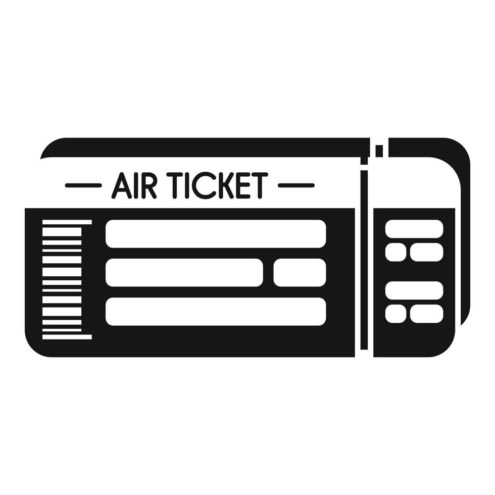 Symbol für touristische Flugtickets, einfacher Vektor. Flugreise vektor