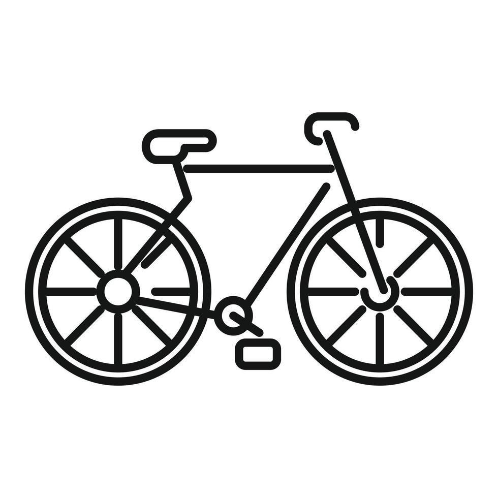 Sportfahrrad-Symbol-Umrissvektor. Menschen Sportler vektor