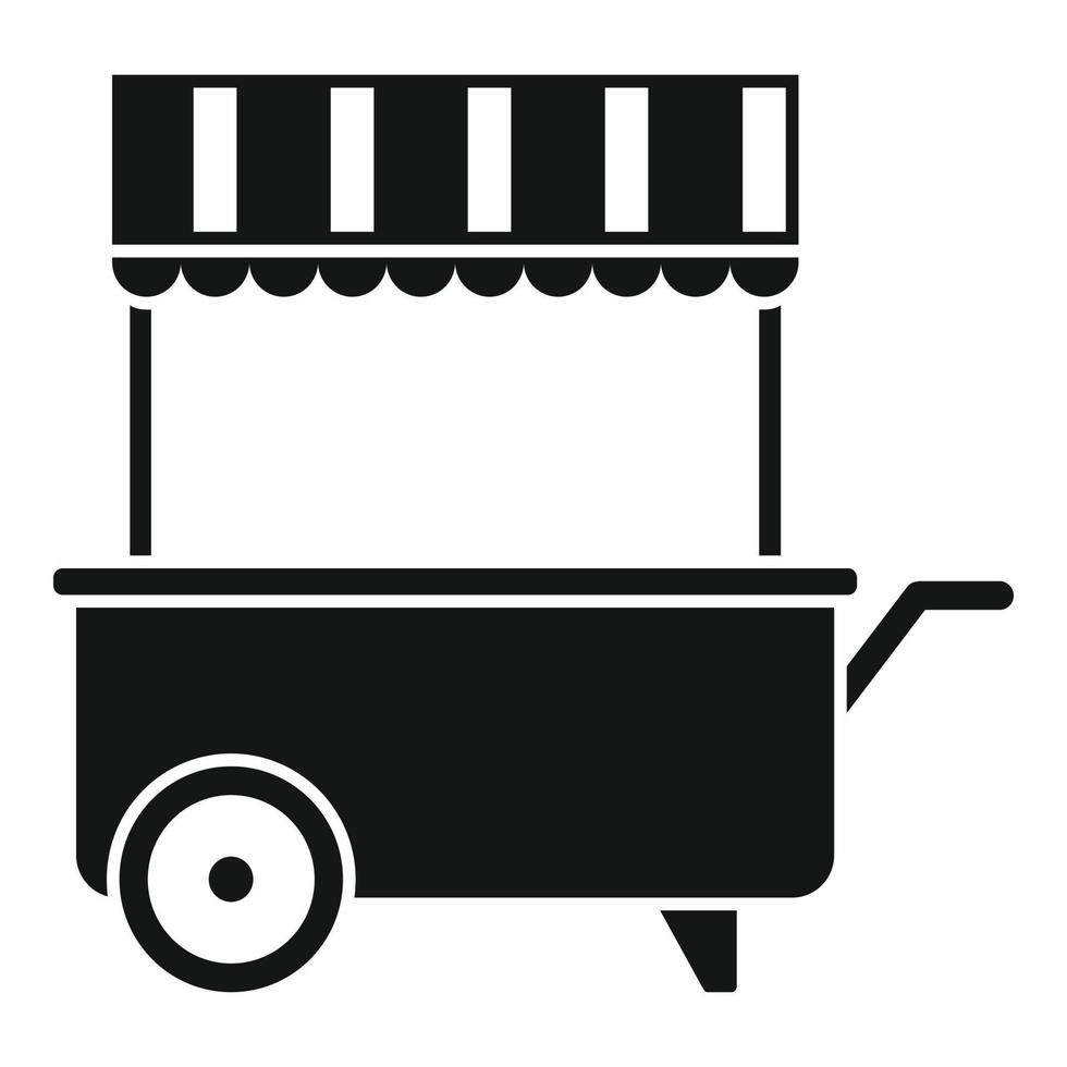 Hot-Dog-Shop-Symbol einfacher Vektor. Essenswagen vektor