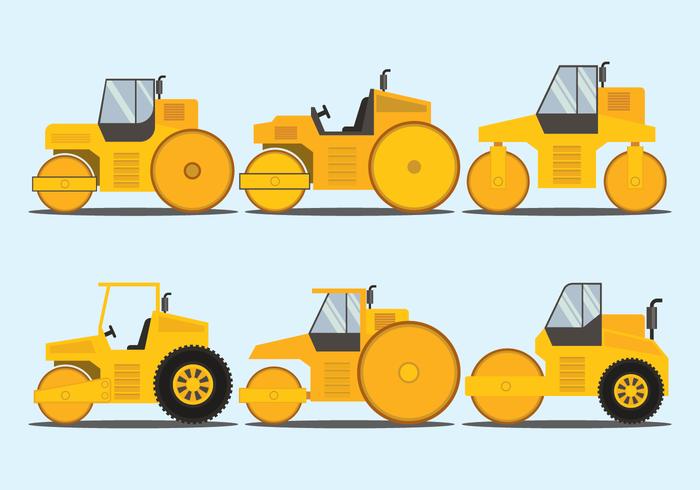 Road Roller Vector Set