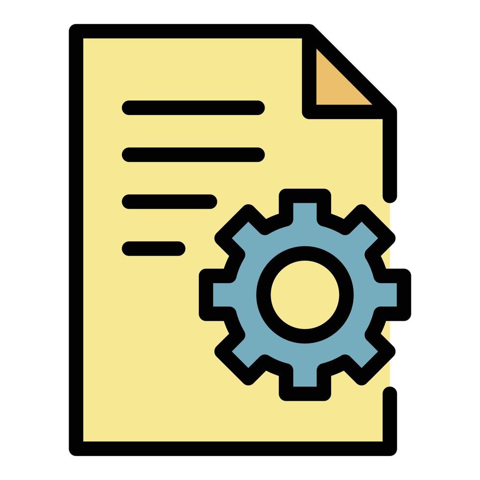 Datei-PC-Editor-Symbol Farbumrissvektor vektor