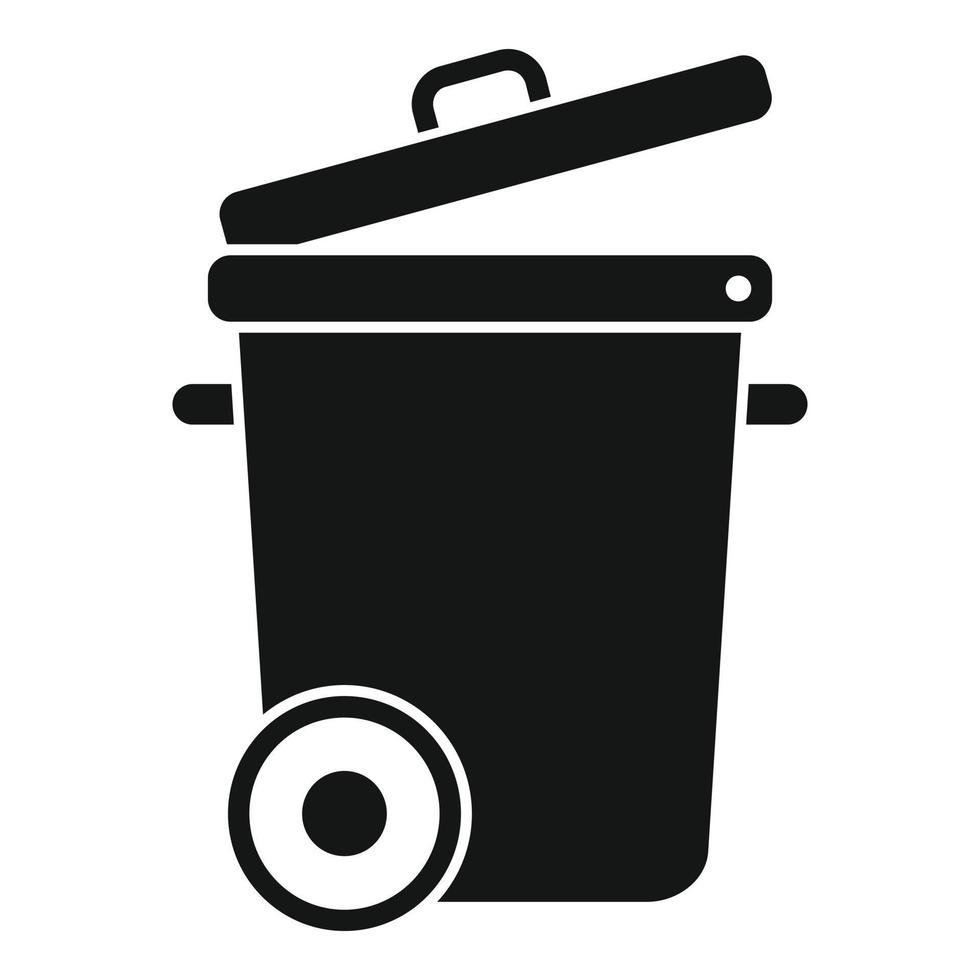 Abfalleimer-Symbol einfacher Vektor. Müll essen vektor