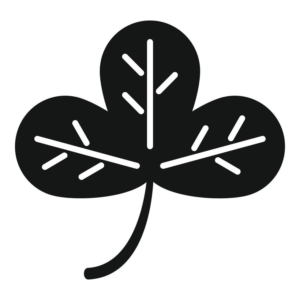 Öko-Klee-Symbol einfacher Vektor. irisches Glück vektor