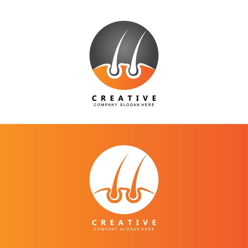 Haarpflege Logo Vektor Icon Haut Gesundheit Illustration Design Konzept
