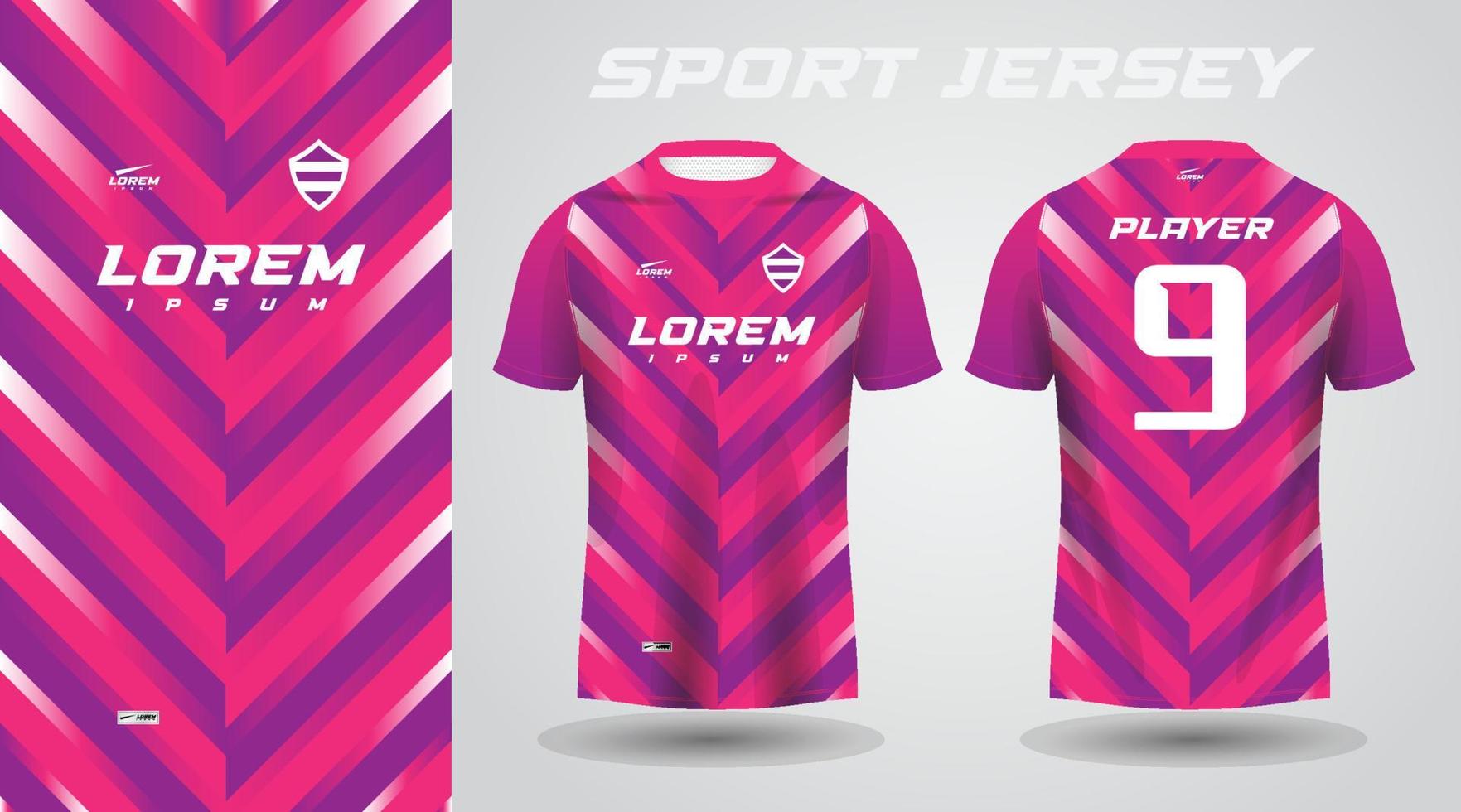 lila rosa Sport-Jersey-Design vektor