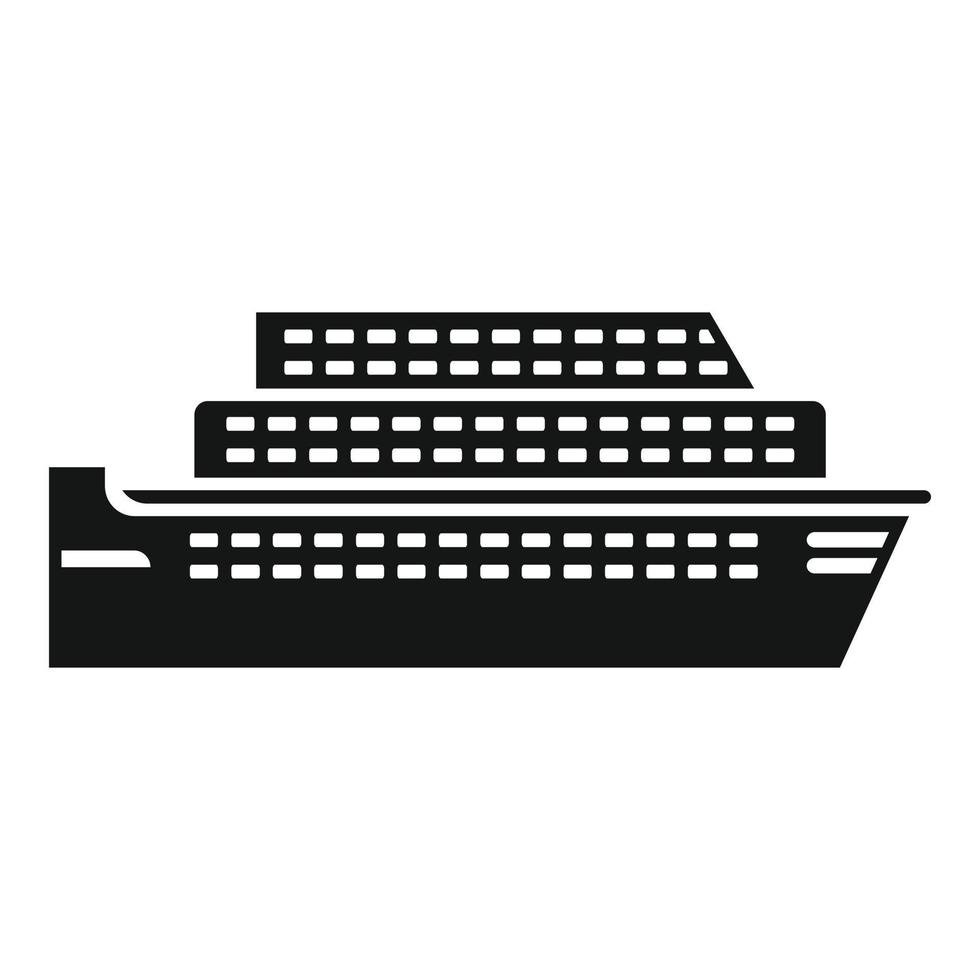 Fährtransport Symbol einfacher Vektor. Flussschiff vektor