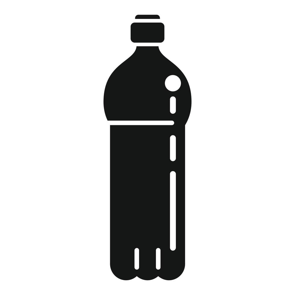 Wasserflasche Symbol einfacher Vektor. biologisch abbaubarer Kunststoff vektor