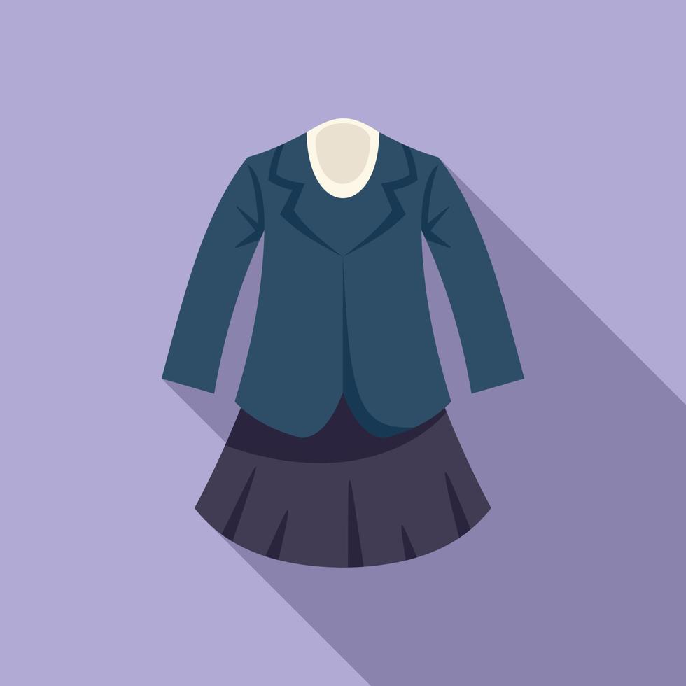 Jacke Kleid Symbol flachen Vektor. Schuluniform vektor