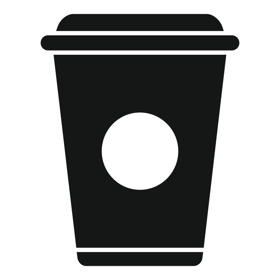 Karton Kaffeetasse Symbol einfacher Vektor. Öko-Tasche vektor