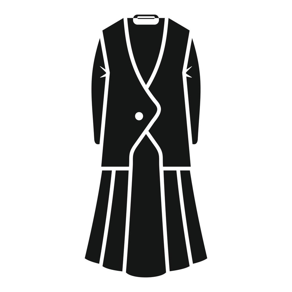 Jacke einheitliches Symbol einfachen Vektor. Mode Kleid vektor