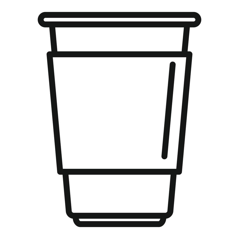 hantverk kaffe kopp ikon översikt vektor. eco behållare vektor