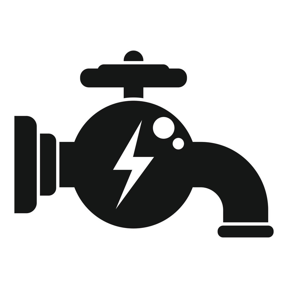 Wasserhahn-Energie-Symbol einfacher Vektor. sauberer Strom vektor