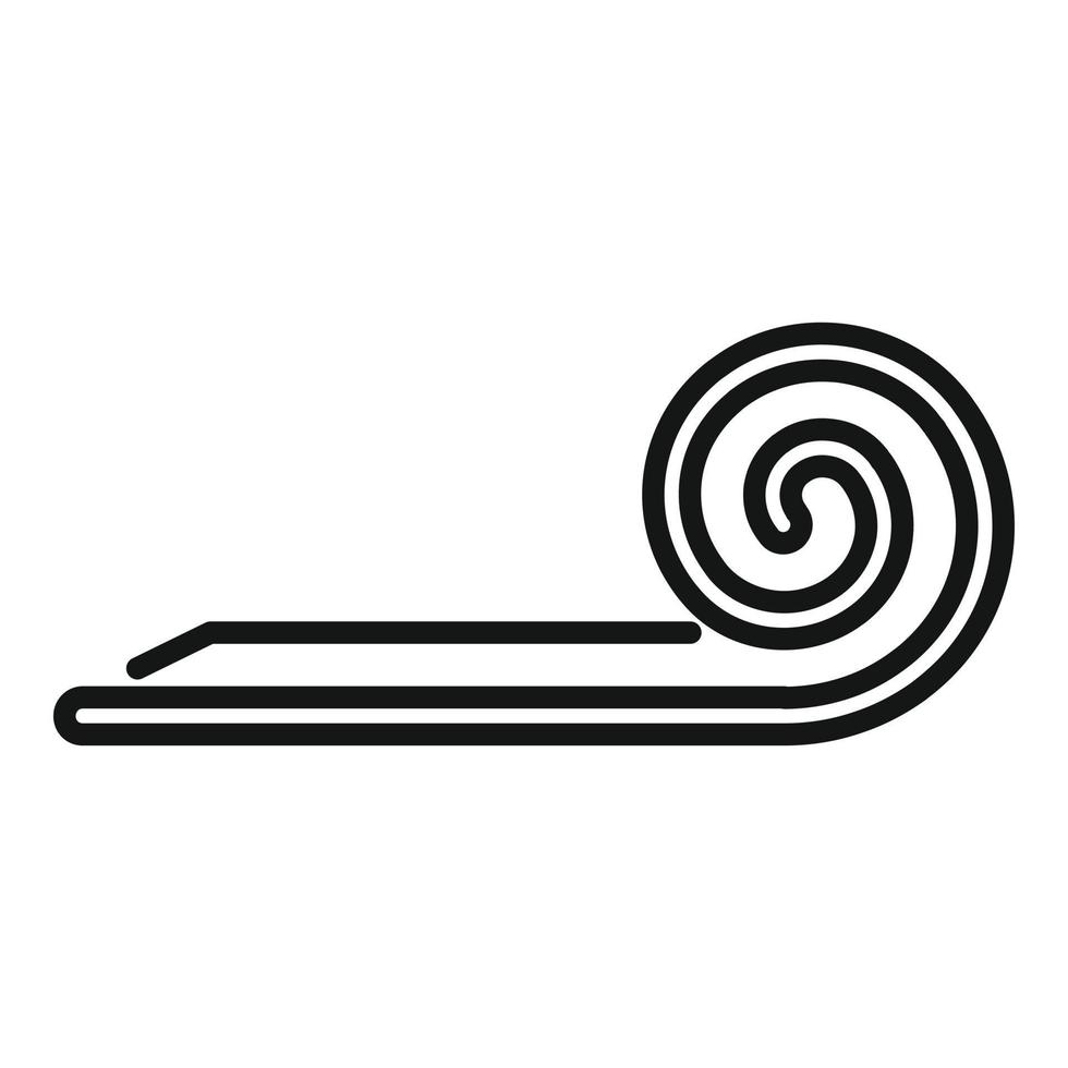 Symbol Umrissvektor für Mattenausrüstung. Yoga-Teppich vektor