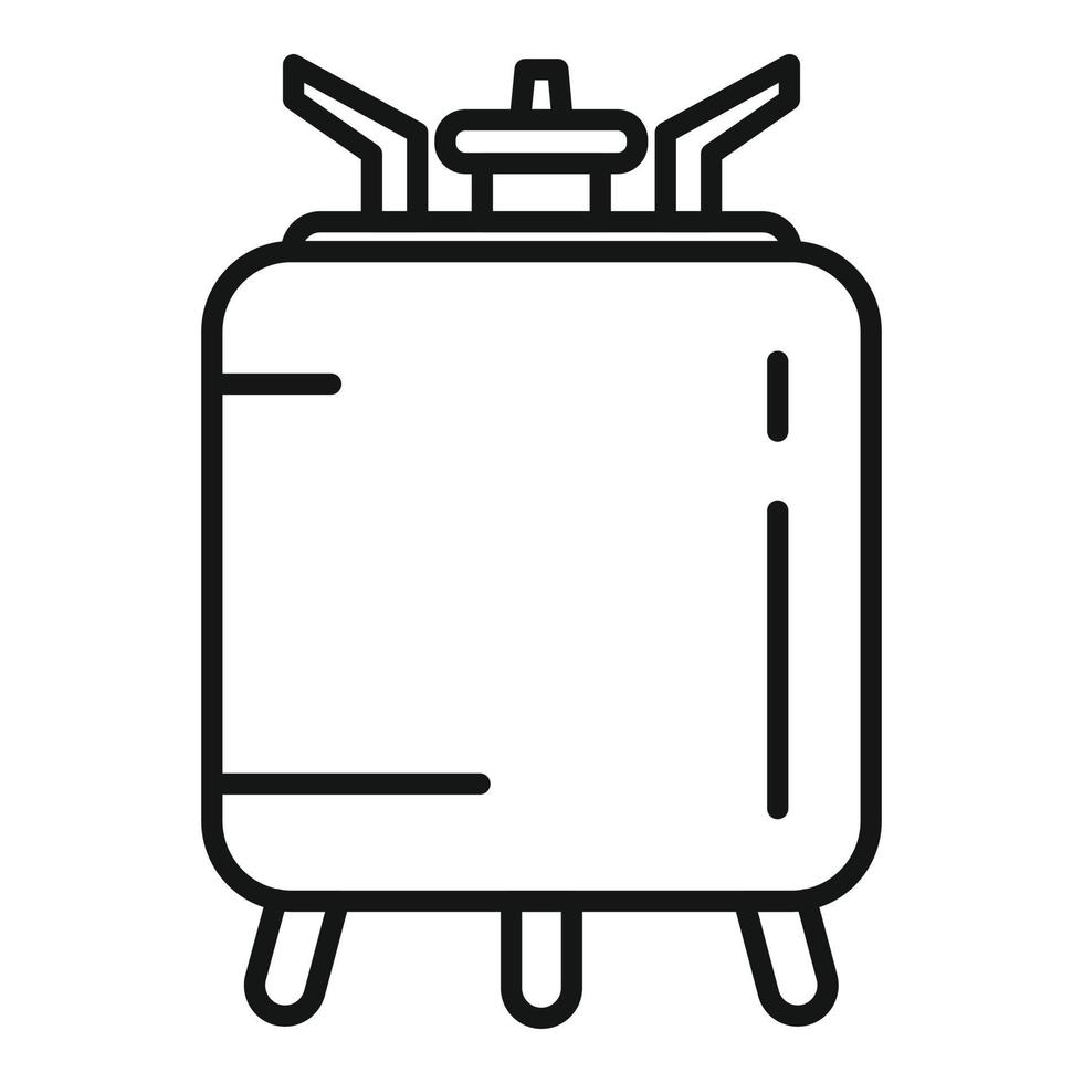 Symbol Umrissvektor für Dampfherd. Kochgas vektor