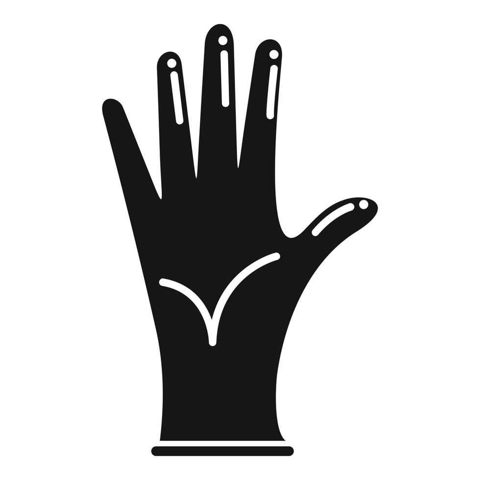 Handschuh-Symbol einfacher Vektor. medizinische Hand vektor