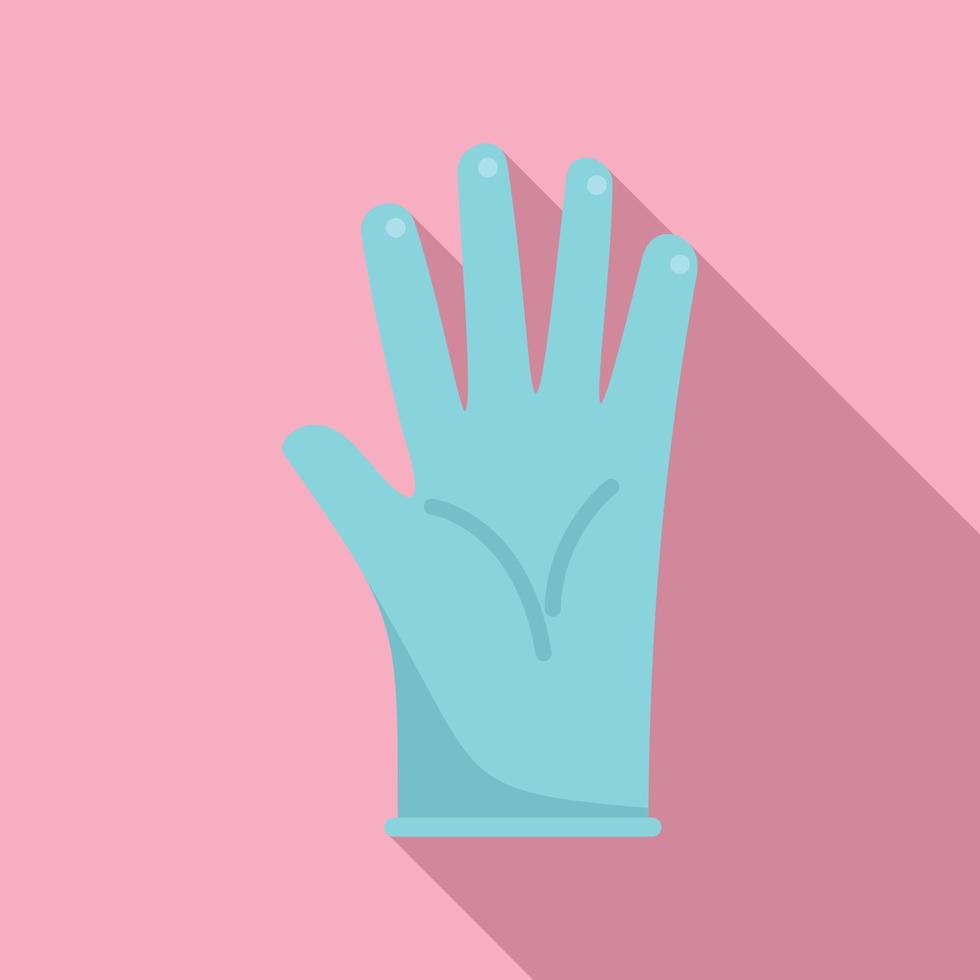 Chirurgie-Handschuh-Symbol flacher Vektor. Chirurgischer Latex vektor