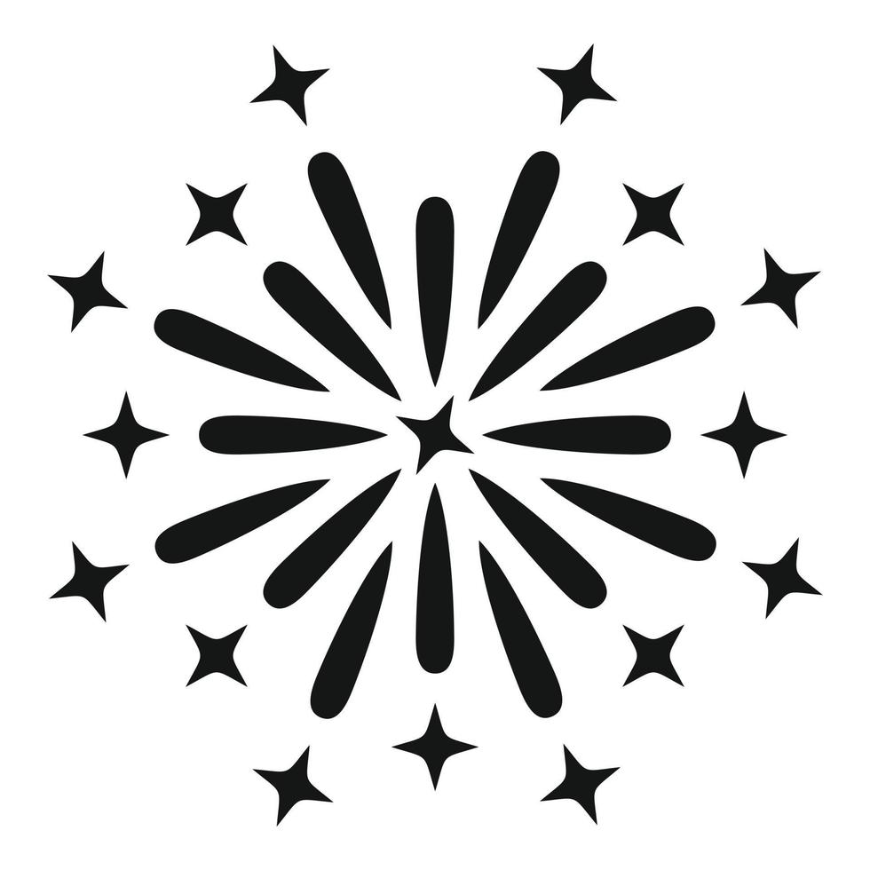 Farbband-Feuerwerk-Symbol einfacher Vektor. Veranstaltung Karneval vektor