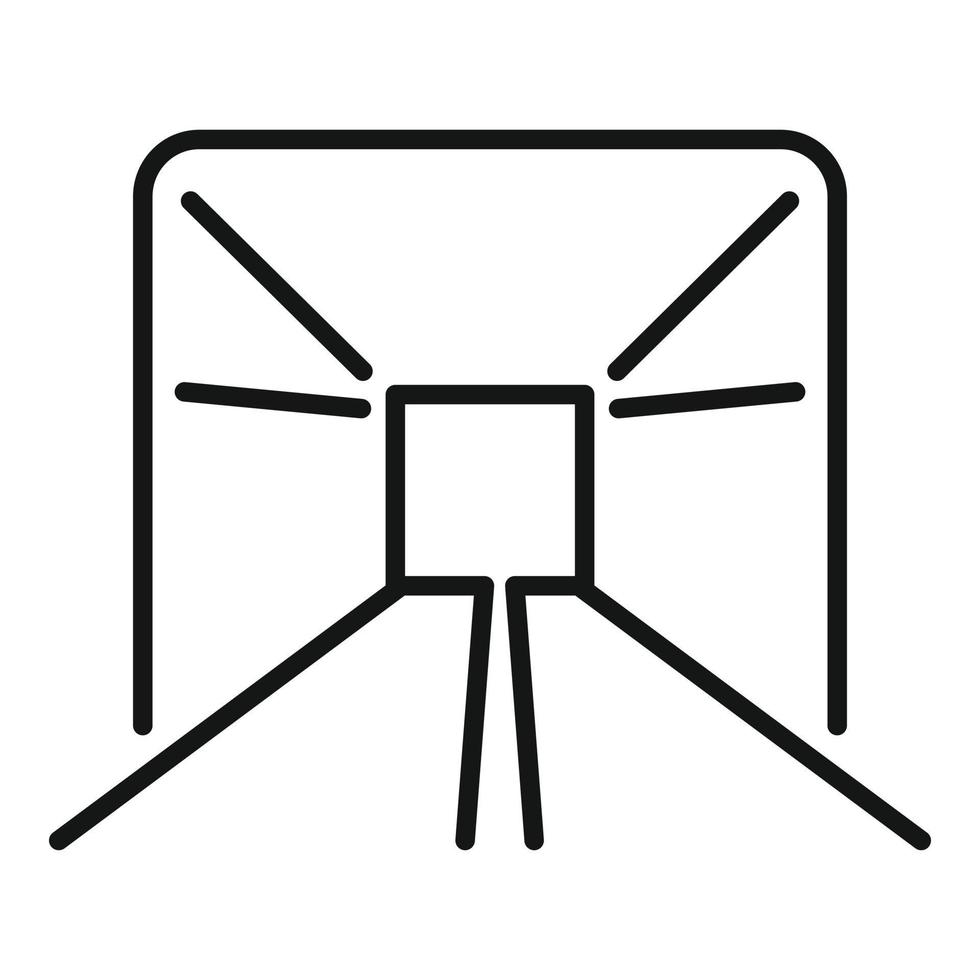 Minentunnel-Symbol-Umrissvektor. Auto Straße vektor