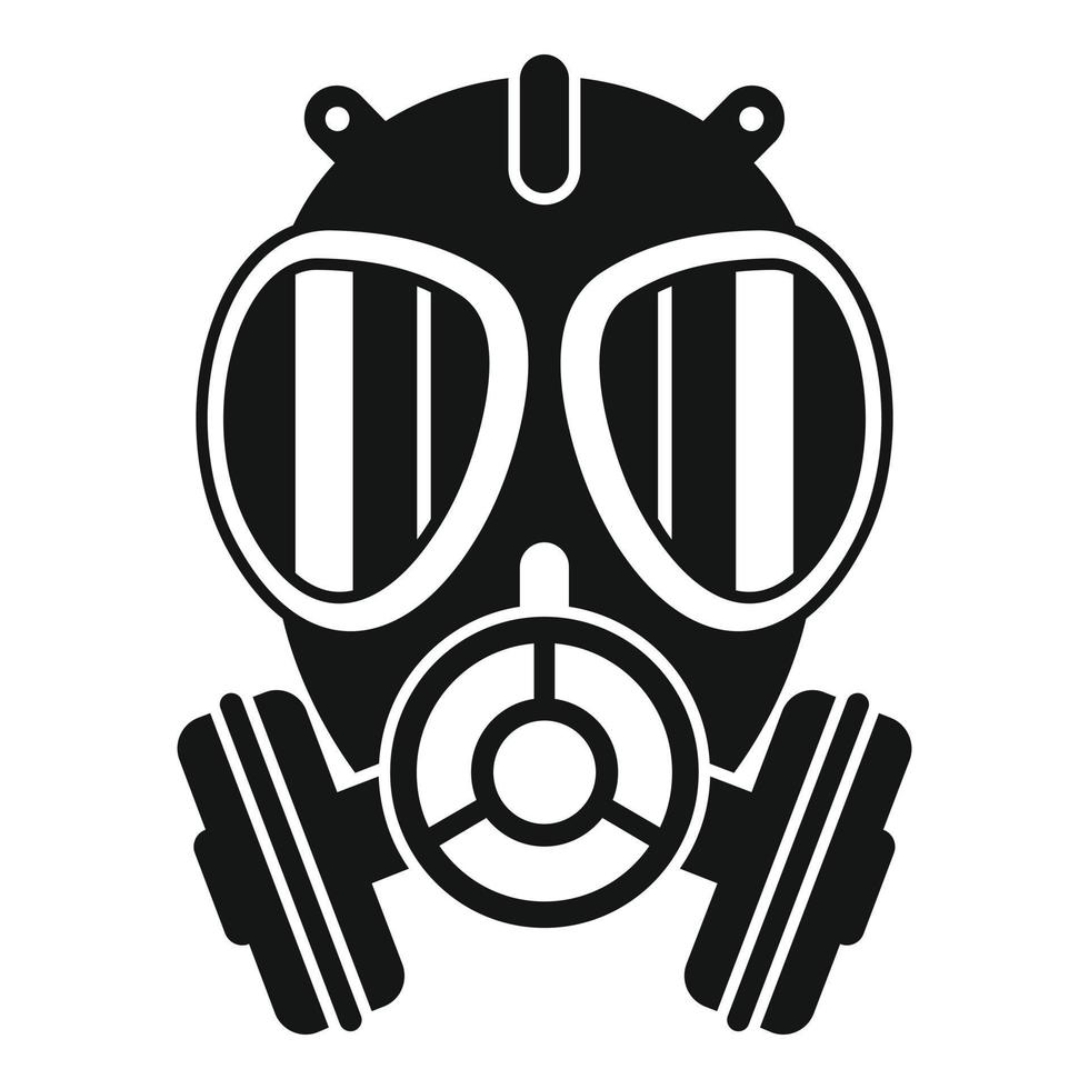 Krieg Gasmaske Symbol einfacher Vektor. giftige Luft vektor