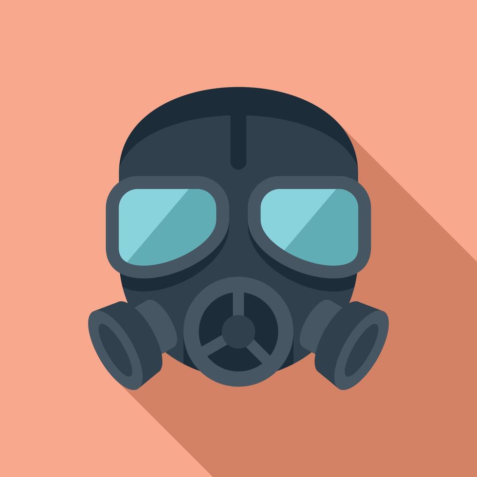 Flacher Vektor des Gasmasken-Terror-Symbols. giftige Luft