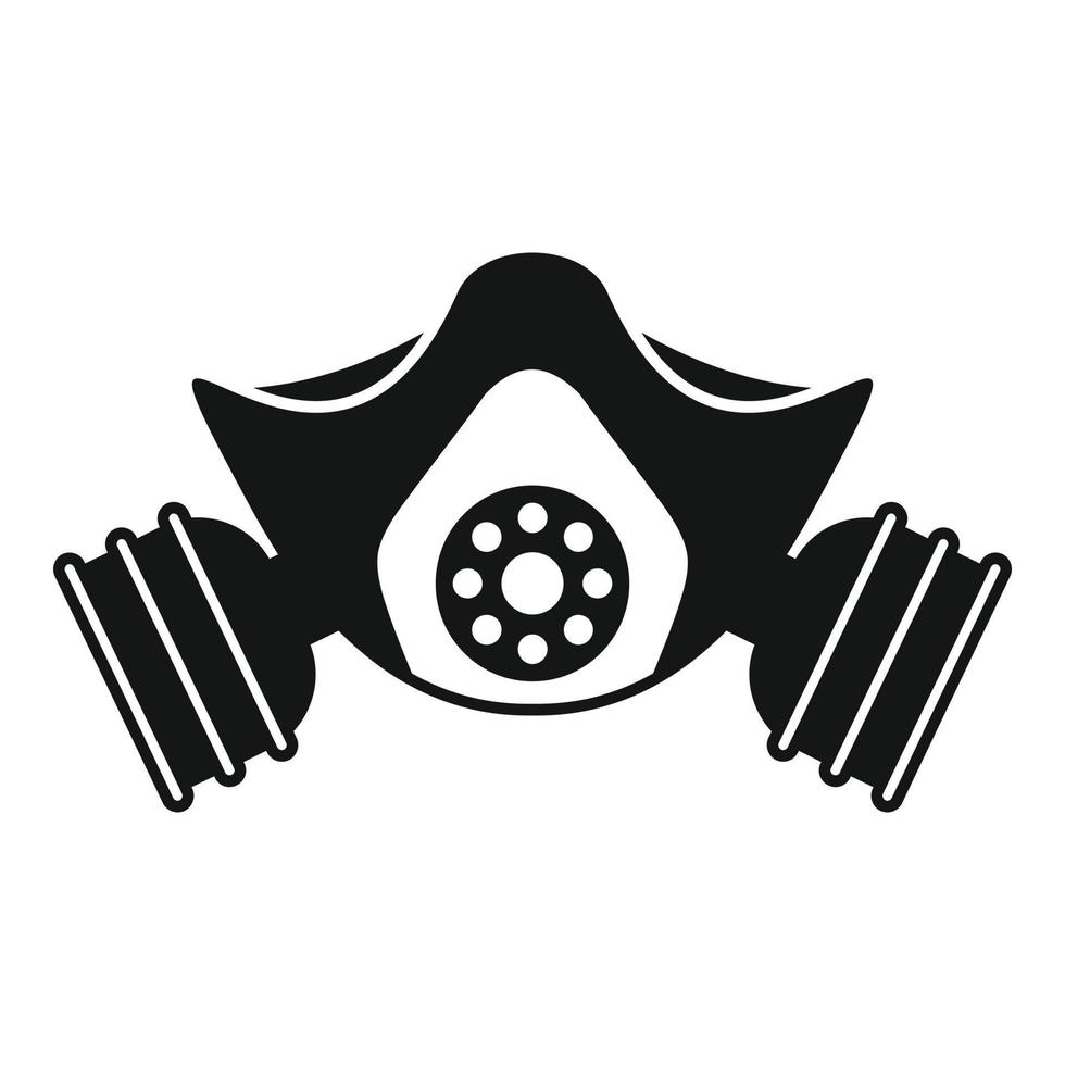 Armee Gasmaske Symbol einfacher Vektor. giftige Luft vektor
