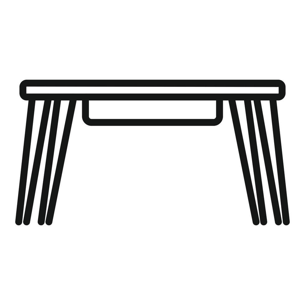 Top-Tisch-Icon-Umrissvektor. Objekt Küche vektor