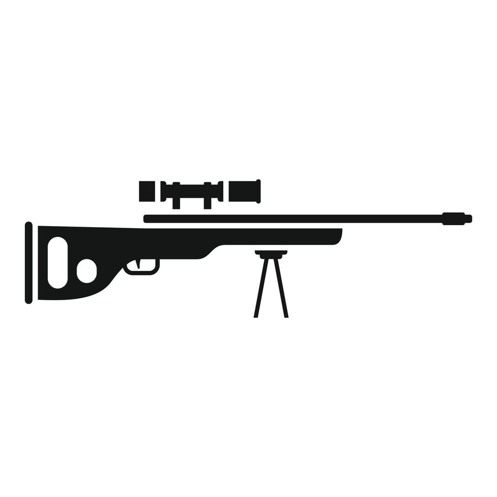 Scharfschützengewehr Symbol einfacher Vektor. Waffe Gewehr vektor