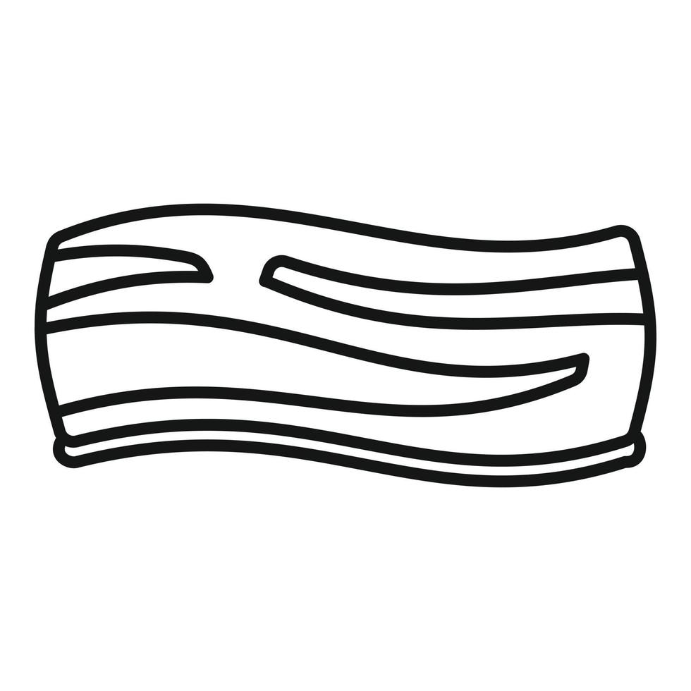 Symbol Umrissvektor für Rinderspeck. Frühstücksfleisch vektor